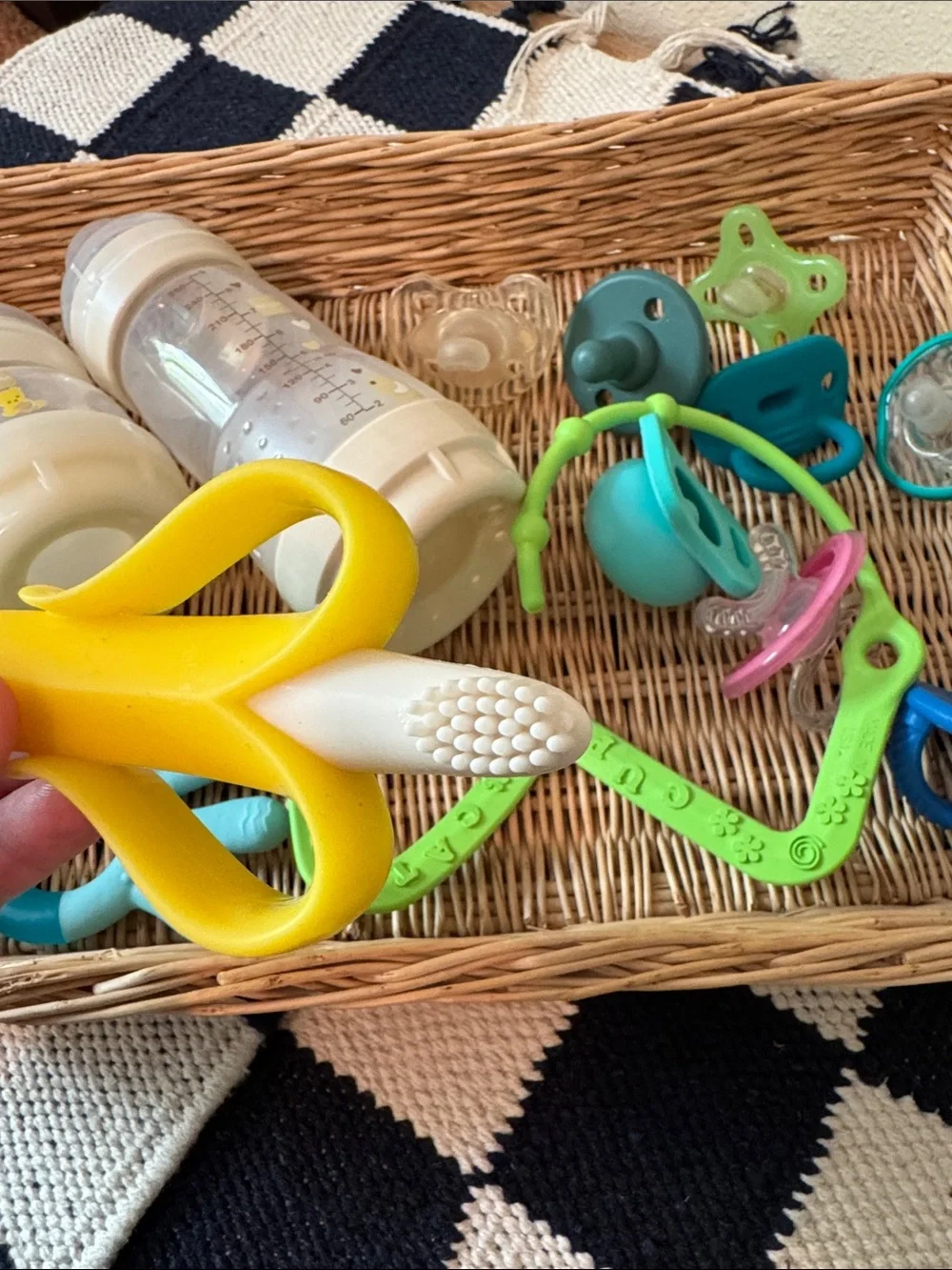 Assorted Kids Feeding and Soothing Set in Teal, Green, Yellow and Pink
